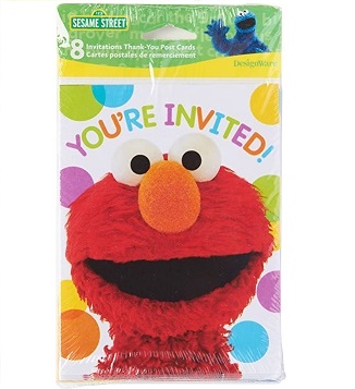 Sesame Street Party Invitation Card